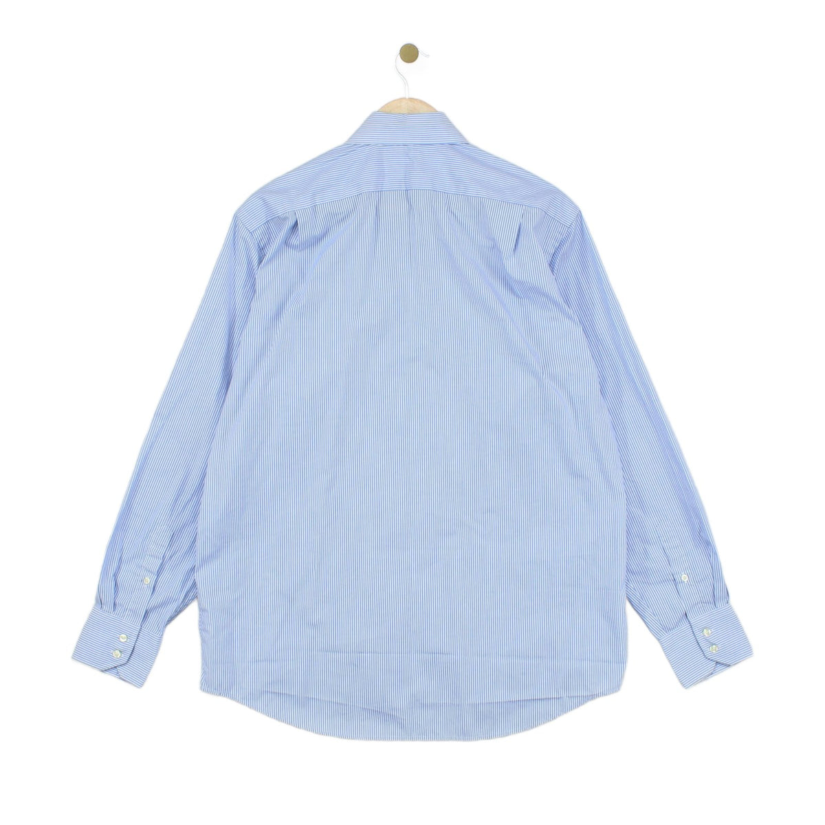 Mens Striped Shirt Button Up Long Sleeve Classic Cotton