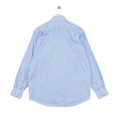 Mens Striped Shirt Button Up Long Sleeve Classic Cotton