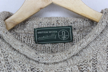 Mens Cable Knit Jumper Uk Made Chunky Knit