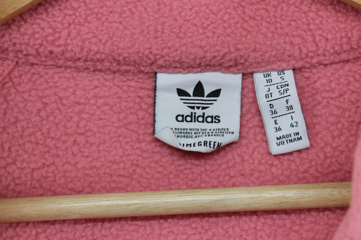 Womens 1/4 Zip Fleece Retro Oversized