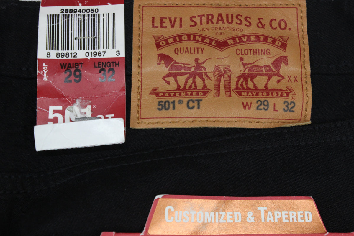 Mens 501 Ct Jeans Customised & Tapered Button Fly Denim