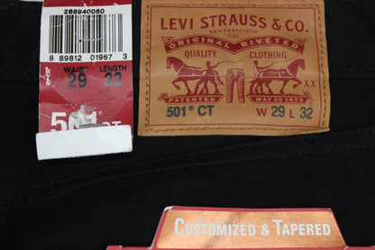 Mens 501 Ct Jeans Customised & Tapered Button Fly Denim