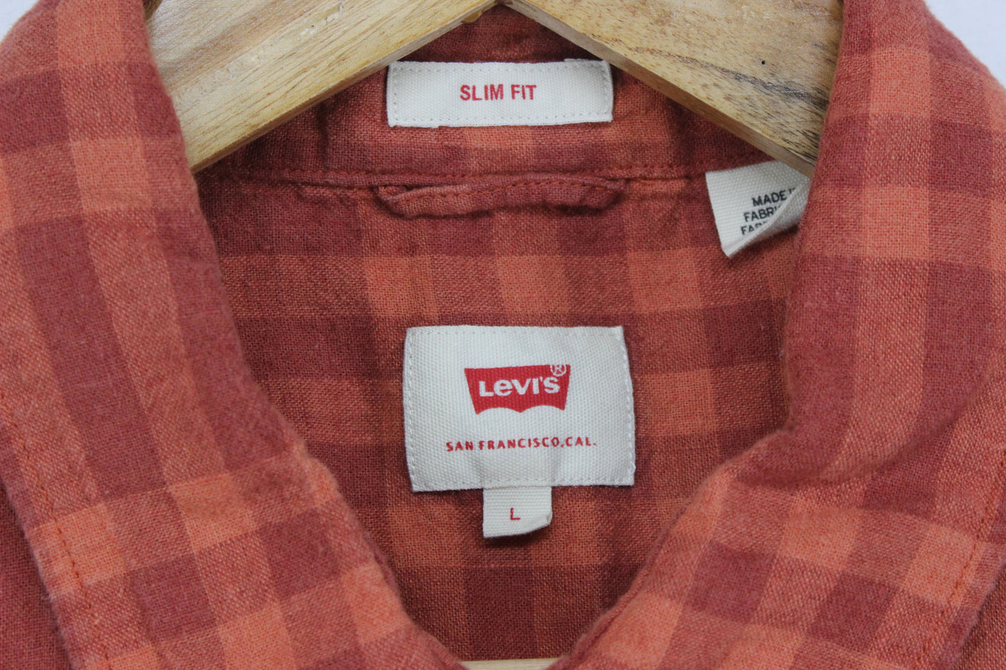 Mens Plaid Shirt Slim Fit Cotton Linen
