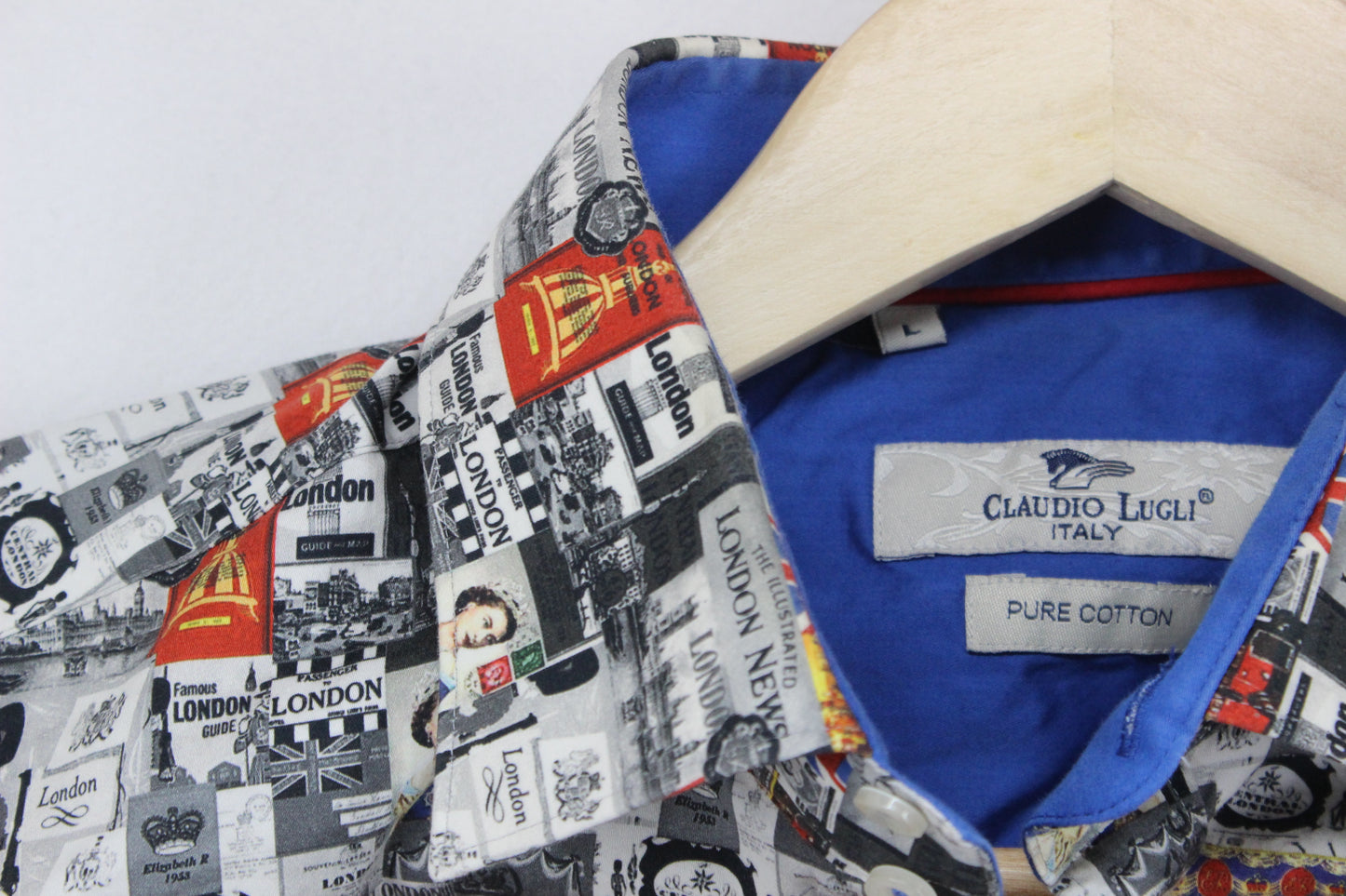 Mens Queen Elizabeth Shirt London Cotton