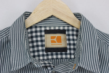 Mens Striped Shirt Long Sleeve Button Up