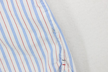 Mens Striped Shirt Button Up Long Sleeve