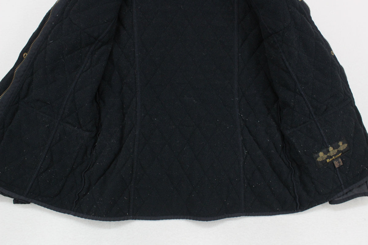 Womens Quilted Jacket Belted Full Zip