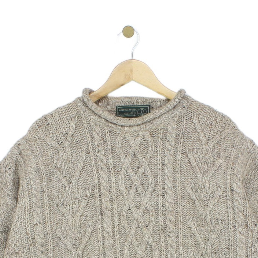 Mens Cable Knit Jumper Uk Made Chunky Knit