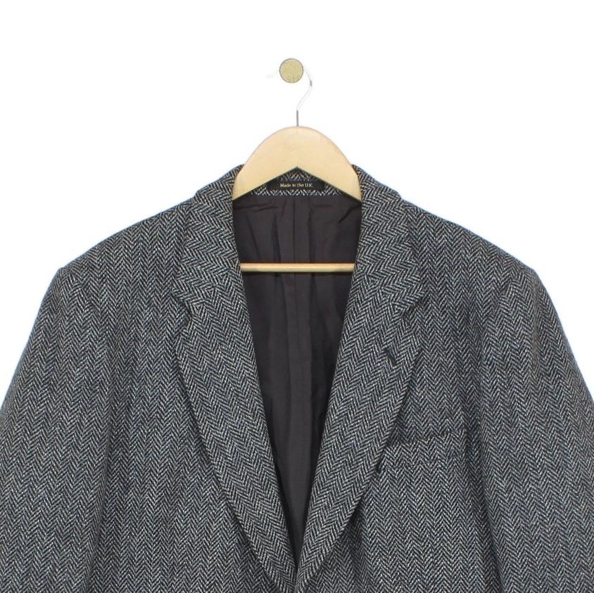 Mens Tweed Blazer Uk Made Herringbone