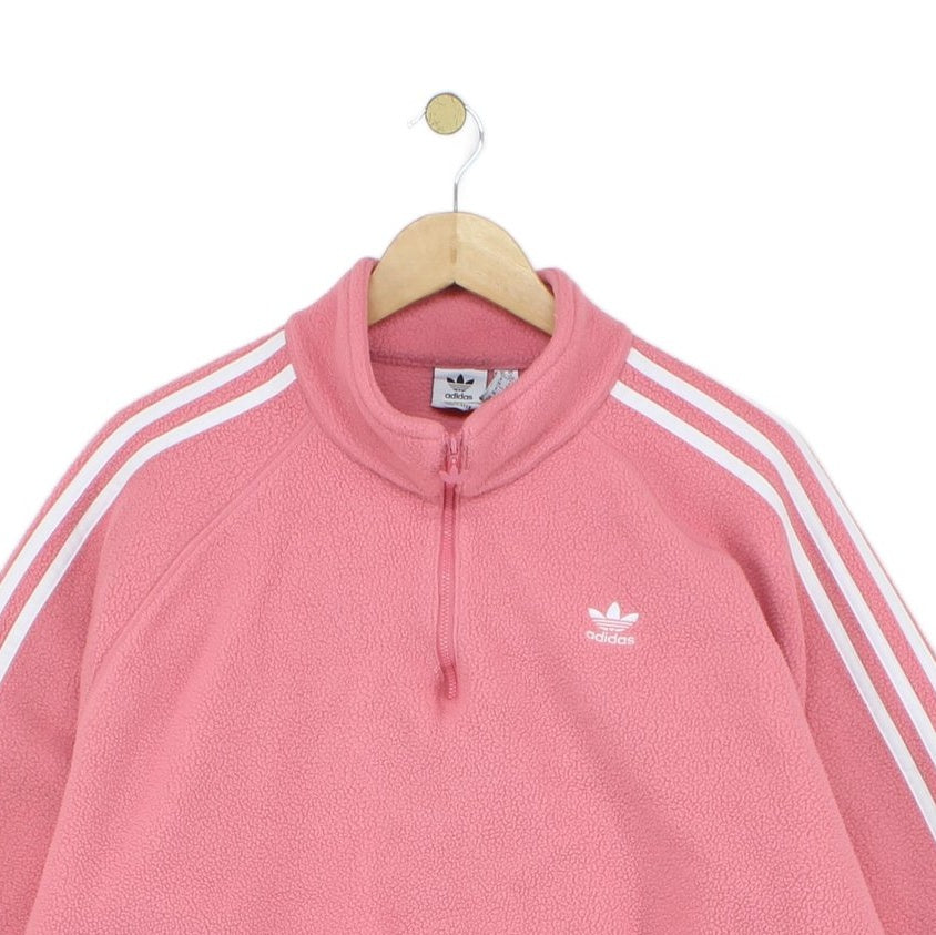 Womens 1/4 Zip Fleece Retro Oversized