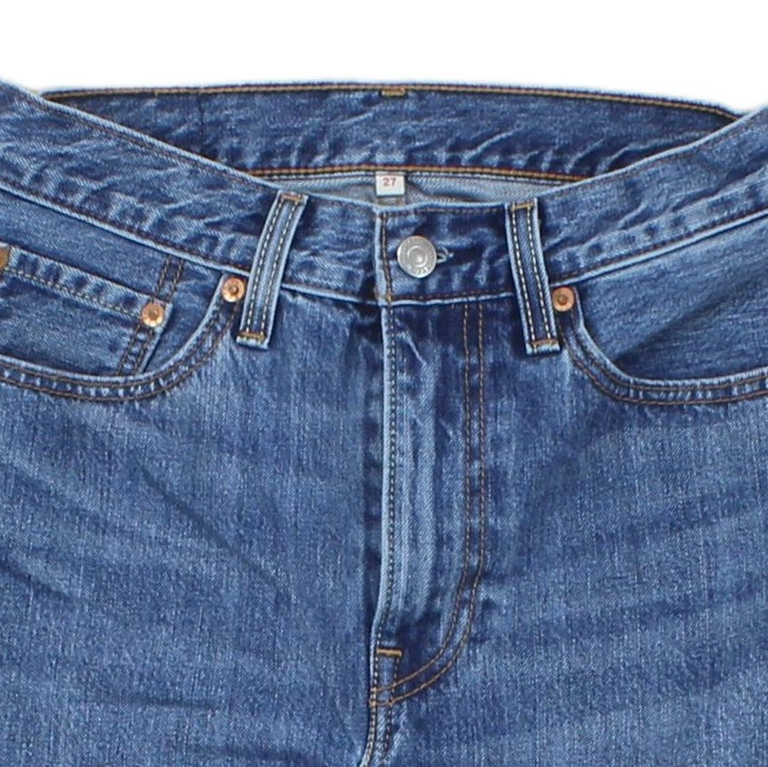 Womens Denim Skirt Frayed Hem Classic