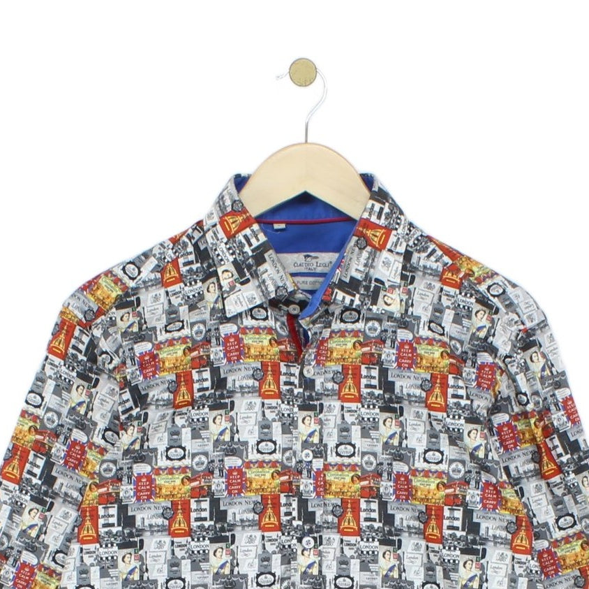 Mens Queen Elizabeth Shirt London Cotton