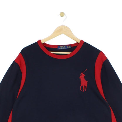 Mens Sweatshirt Embroidered Long Sleeve Big Crest