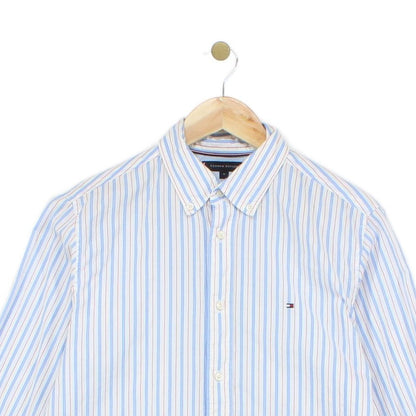 Mens Striped Shirt Button Up Long Sleeve