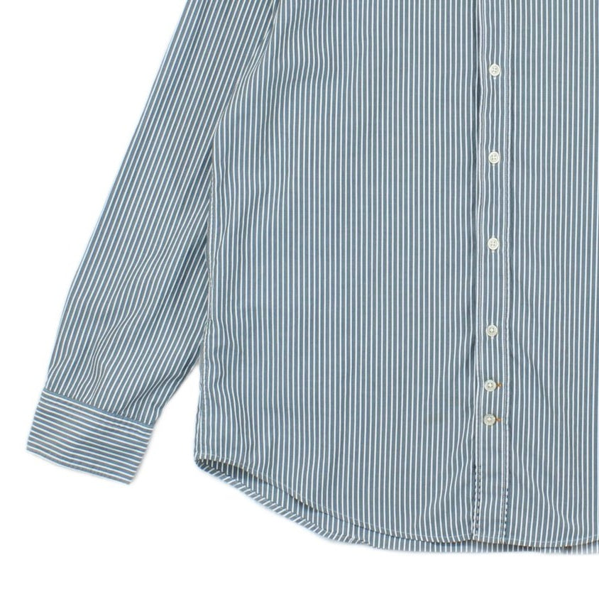Mens Striped Shirt Long Sleeve Button Up