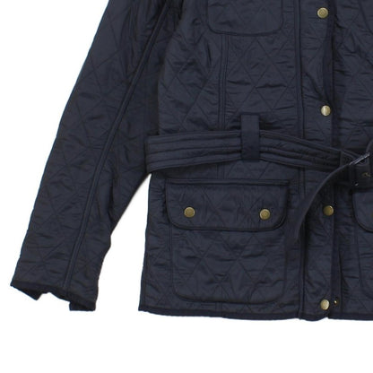 Womens Quilted Jacket Belted Full Zip
