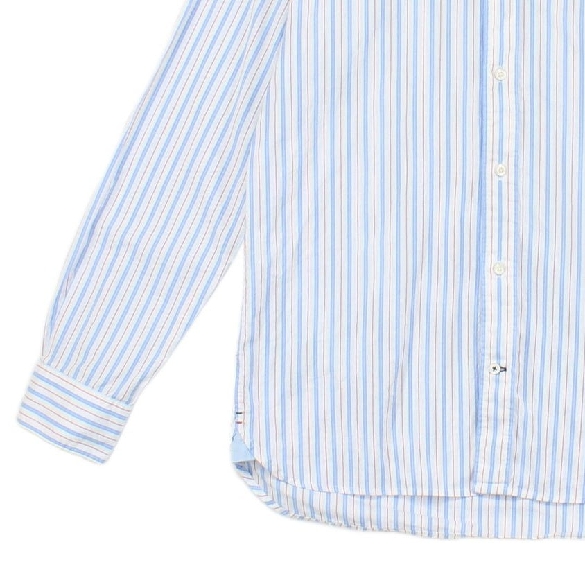 Mens Striped Shirt Button Up Long Sleeve