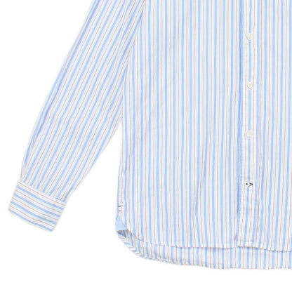 Mens Striped Shirt Button Up Long Sleeve