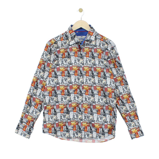 Mens Queen Elizabeth Shirt London Cotton