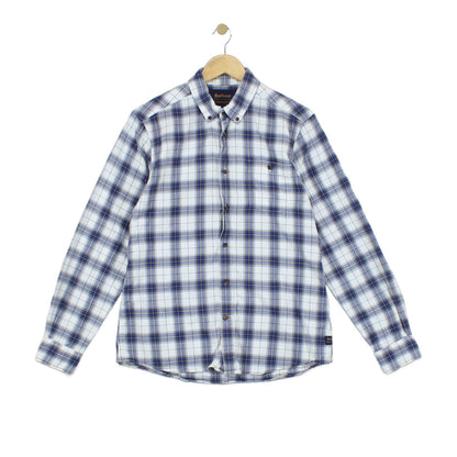 Mens Plaid Shirt Long Sleeve Button Up