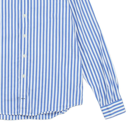 Mens Striped Shirt Slim Fit Long Sleeve Collared