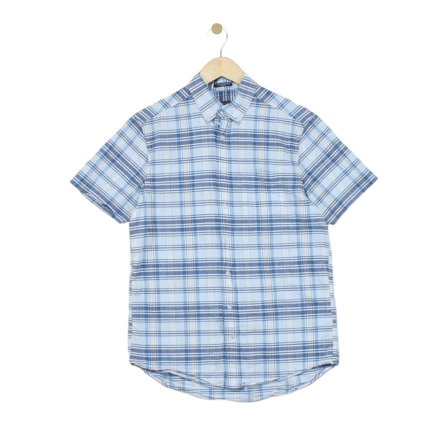 Mens Plaid Shirt Short Sleeve Summer Indian Madras