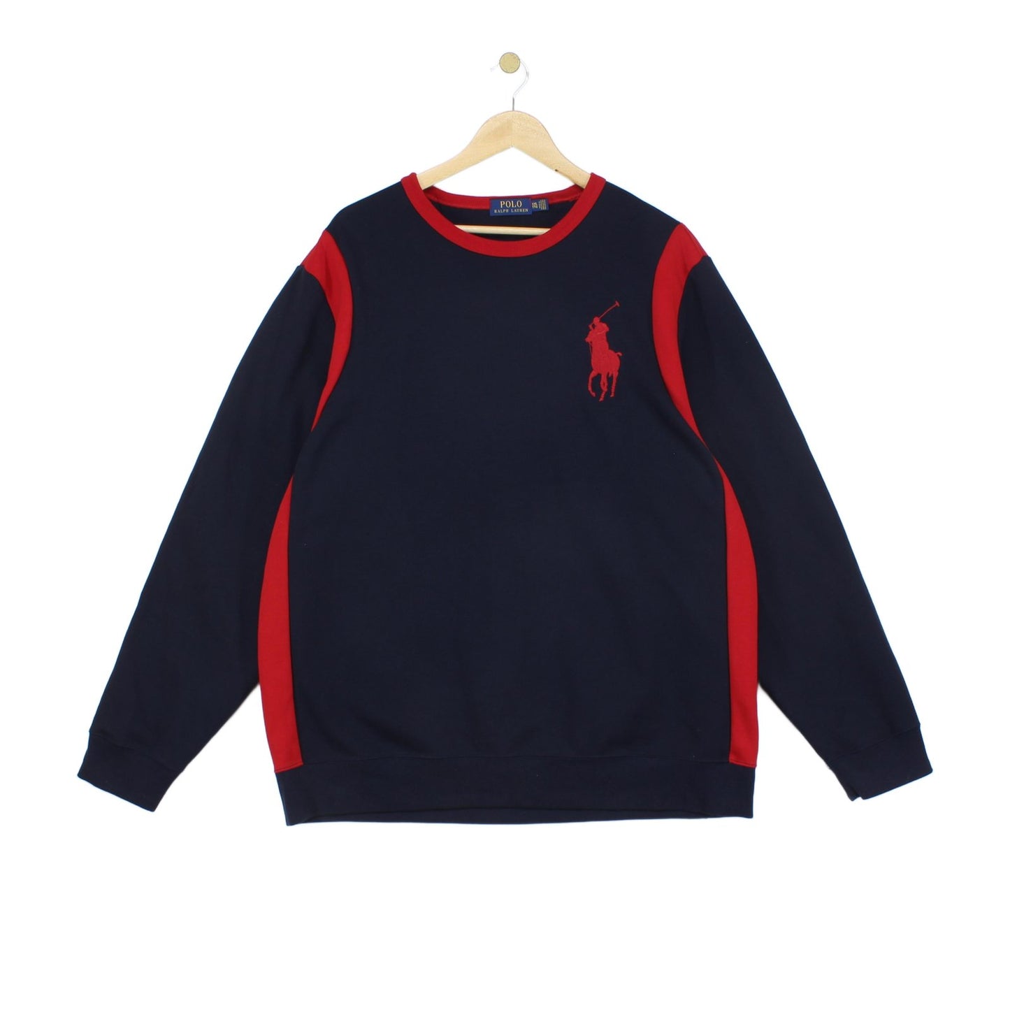 Mens Sweatshirt Embroidered Long Sleeve Big Crest