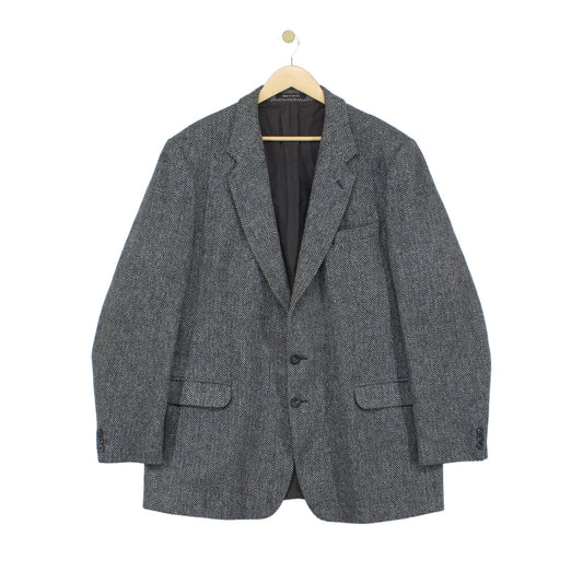 Mens Tweed Blazer Uk Made Herringbone