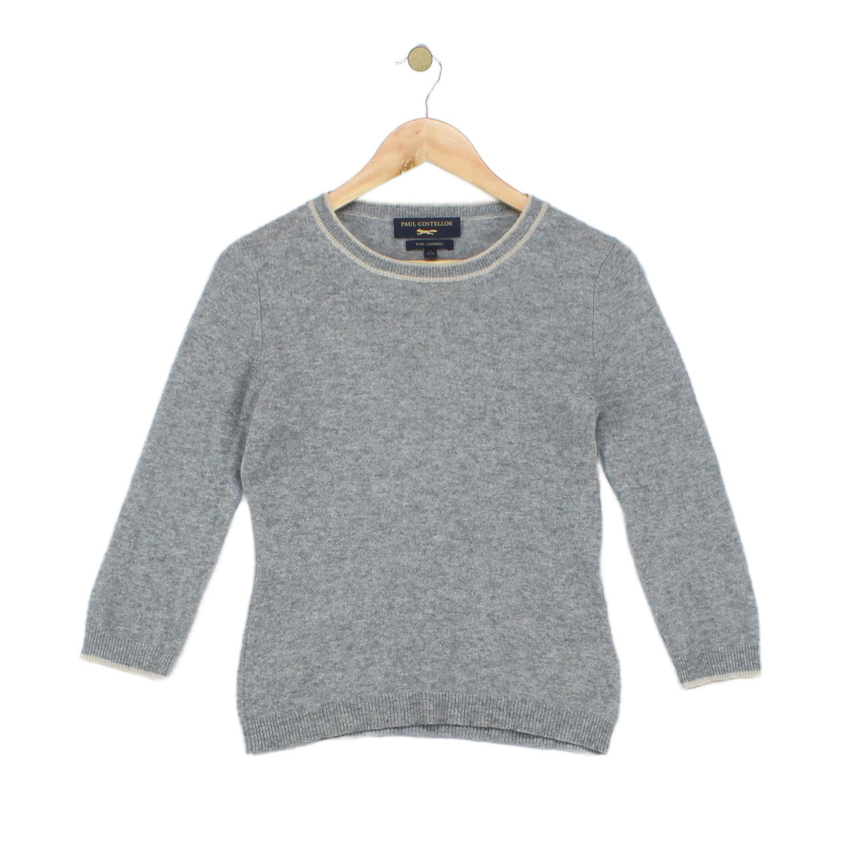 Womens Cashmere Jumper Crew Neck 3/4 Sleeve