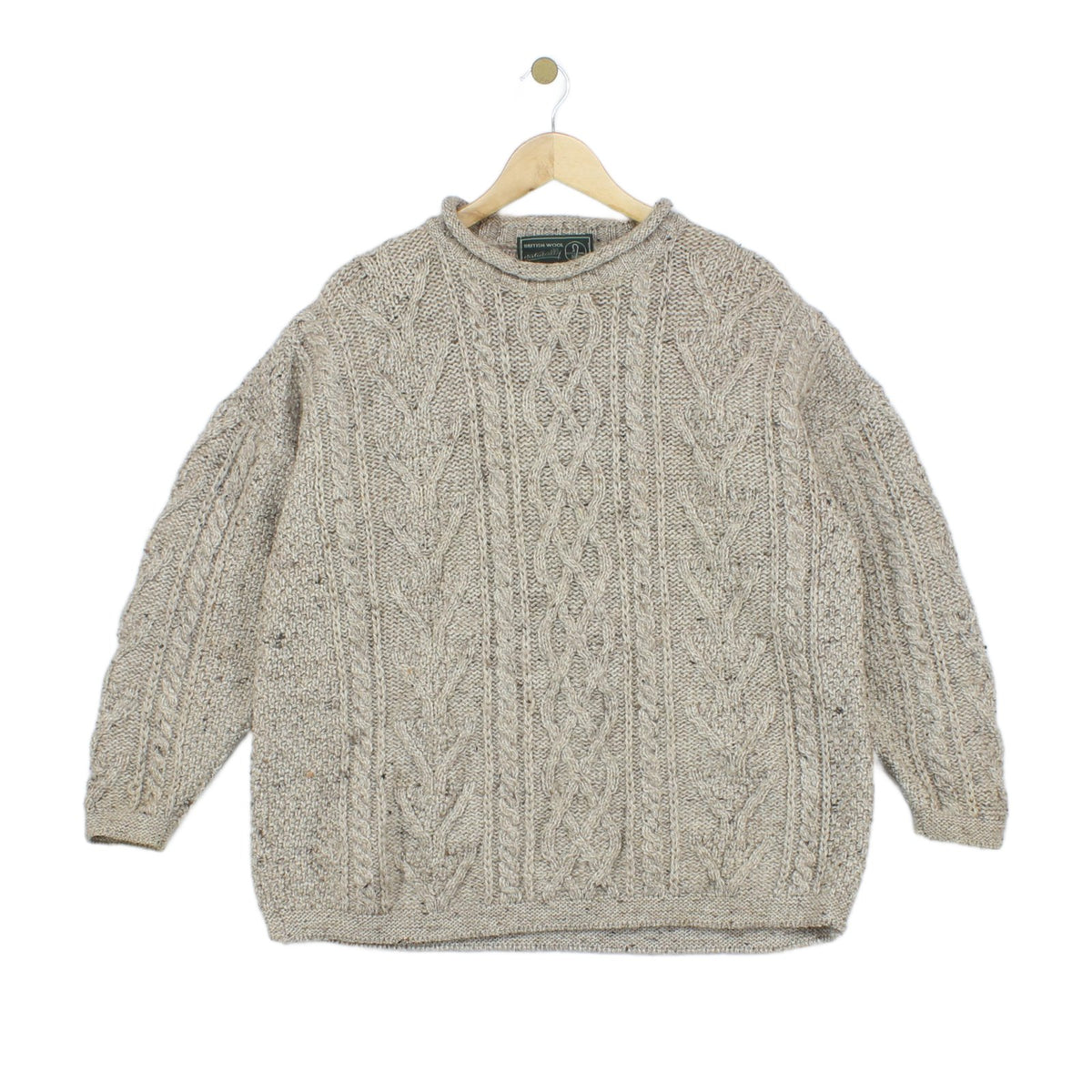 Mens Cable Knit Jumper Uk Made Chunky Knit