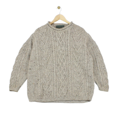 Mens Cable Knit Jumper Uk Made Chunky Knit