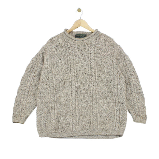 Mens Cable Knit Jumper Uk Made Chunky Knit