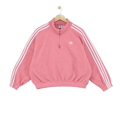 Womens 1/4 Zip Fleece Retro Oversized