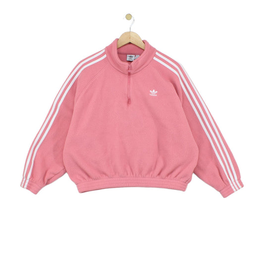 Womens 1/4 Zip Fleece Retro Oversized