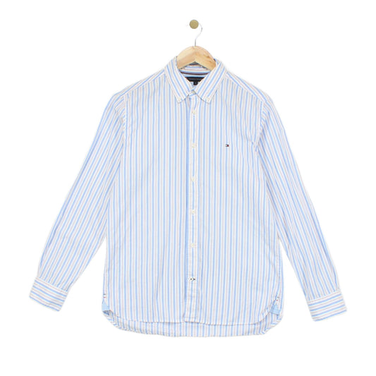 Mens Striped Shirt Button Up Long Sleeve
