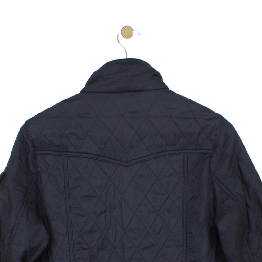 Womens Quilted Jacket Belted Full Zip