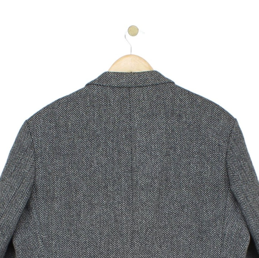 Mens Tweed Blazer Uk Made Herringbone