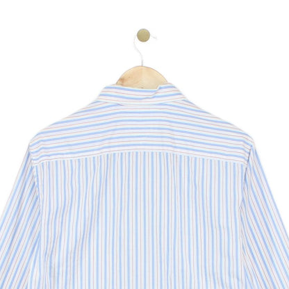 Mens Striped Shirt Button Up Long Sleeve
