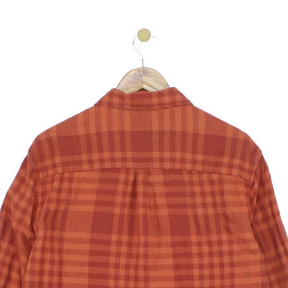 Mens Plaid Shirt Slim Fit Cotton Linen