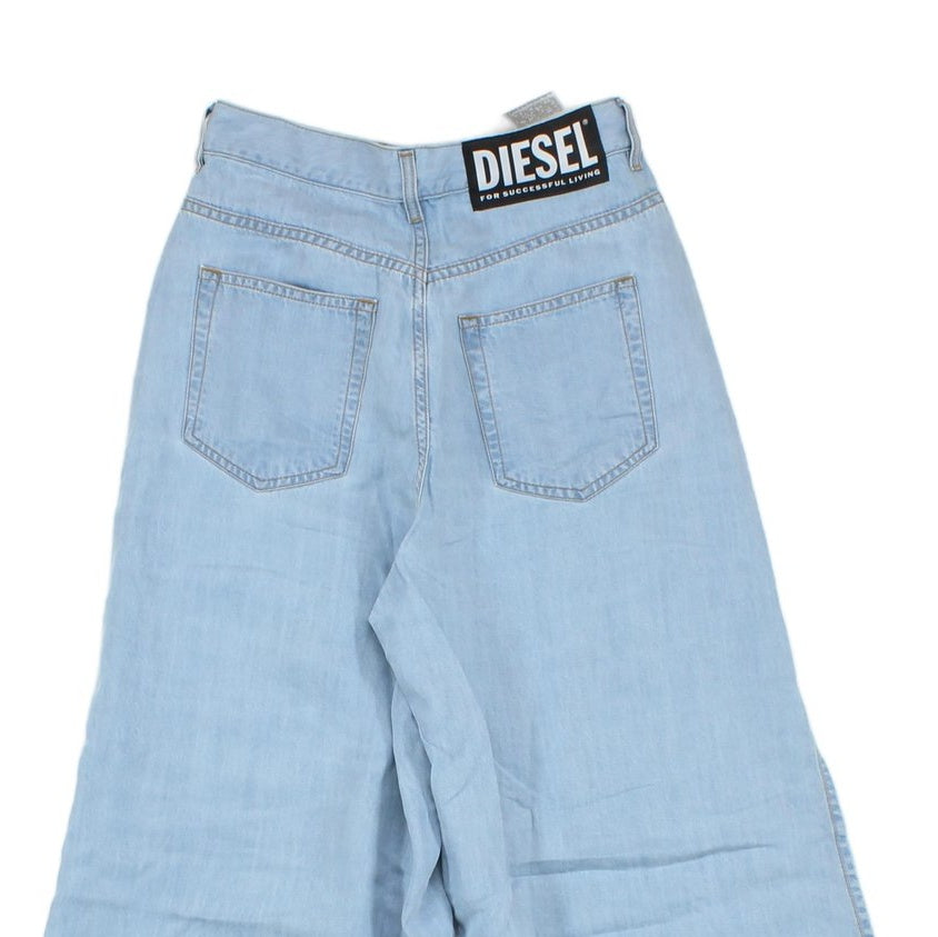 Womens Wide Leg Jeans High Waisted Zip Fly