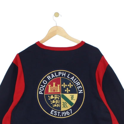 Mens Sweatshirt Embroidered Long Sleeve Big Crest