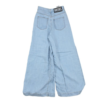 Womens Wide Leg Jeans High Waisted Zip Fly