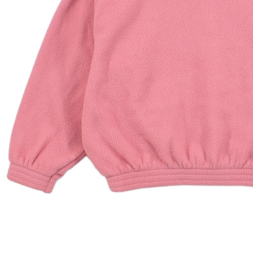 Womens 1/4 Zip Fleece Retro Oversized