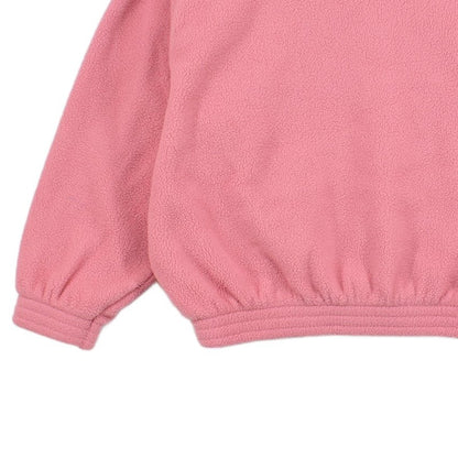 Womens 1/4 Zip Fleece Retro Oversized