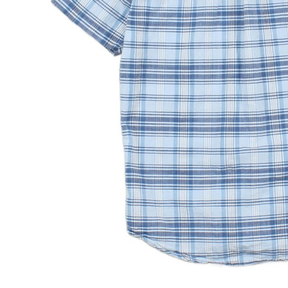 Mens Plaid Shirt Short Sleeve Summer Indian Madras