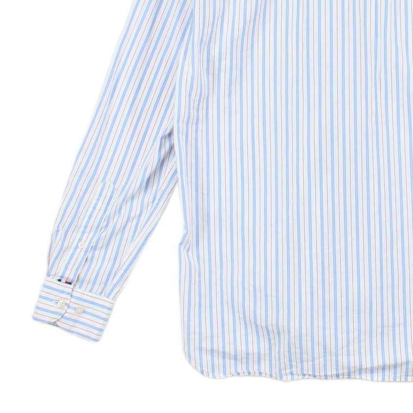 Mens Striped Shirt Button Up Long Sleeve