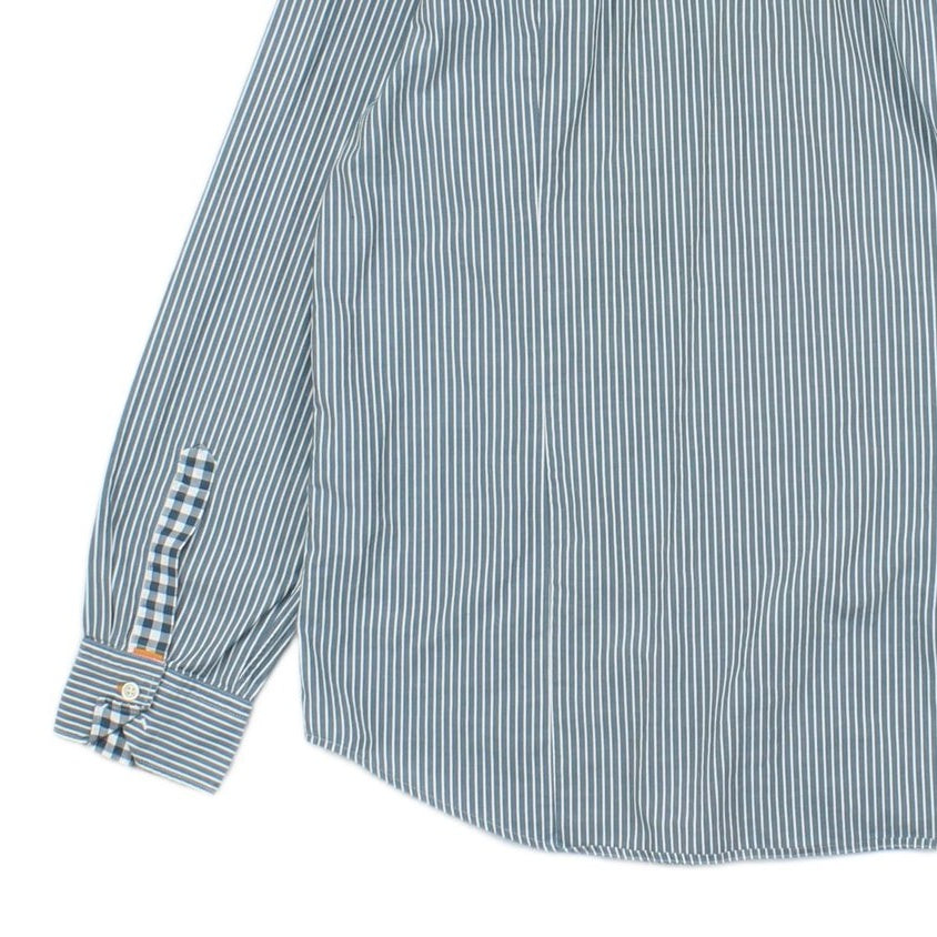 Mens Striped Shirt Long Sleeve Button Up