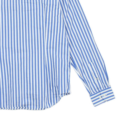 Mens Striped Shirt Slim Fit Long Sleeve Collared