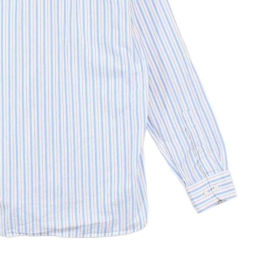 Mens Striped Shirt Button Up Long Sleeve