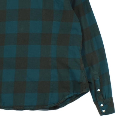 Womens Plaid Shirt Tailored Fit Snap Long Sleeve